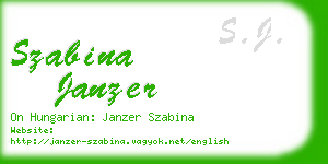 szabina janzer business card